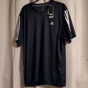 Adidas Climalite men  T shirt black white New 2XL